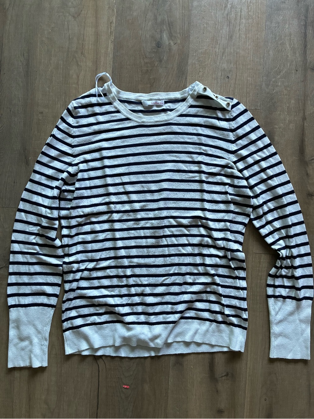 Striped Crewneck Sweater - White & Black